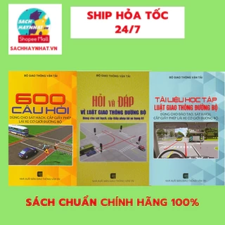 Sách - 600 câu hỏi dùng cho sát hạch + Tài liệu học tập luật giao thông đường bộ + Hỏi và đáp về luật giao thông