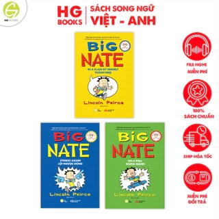 Combo 3 cuốn sách song ngữ thiếu nhi Big Nate - Truyện tranh hài hước vui nhộn