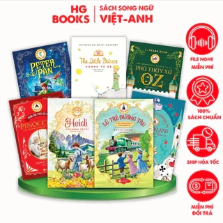 Sách thiếu nhi kinh điển Song ngữ Hoàng Tử Bé, Alice, Heidi, Peter Pan tặng file nghe & note từ vựng
