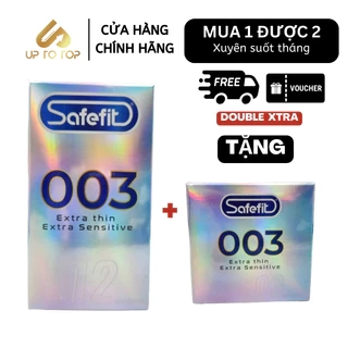 Bao Cao Su SAFEFIT 003 Siêu Mỏng Ôm Trọn Hộp 12 Bao + Tặng Hộp 3 Bao