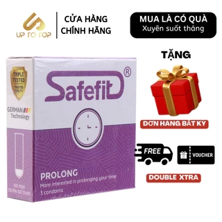 Bao Cao Su SAFEFIT PROLONG Kéo Dài Thời Gian Ôm Trọn Hộp 12 Bao + Tặng Hộp 3 Bao