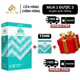 Bao Cao Su UP 0.ZERO Siêu Mỏng Hộp 12 bao + Tặng Hộp 3 + Tặng quà hấp dẫn