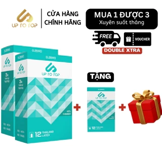 Combo 2 Bao Cao Su UP 0.ZERO Siêu Mỏng 2 Hộp 12 bao + Tặng Hộp 12 + Tặng quà hấp dẫn