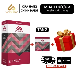 Bao Cao Su UP 4 In Love Kéo Dài Thời Gian có Gai Gân Hộp 12 bao + Tặng Hộp 3 + Tặng quà hấp dẫn