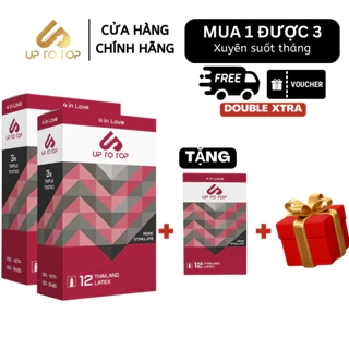 Combo 2 Bao Cao Su UP 4 In Love Kéo Dài Thời Gian Gai Gân 2Hộp 12bao+ Tặng Hộp12 +quà hấp dẫn