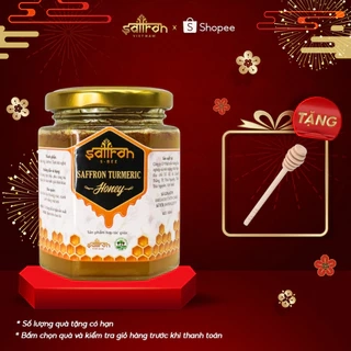 Saffron Turmeric Honey - Mật ong Saffron Tinh Bột Nghệ 180ml/hộp thương hiệu Saffron Việt Nam