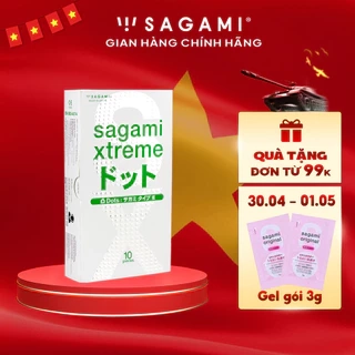 Bao cao su gai Sagami White Box - Hộp 10 bao