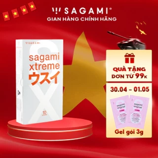 Bao cao su Sagami Xtreme - Superthin - bcs mỏng - kéo dài thời gian - 01 hộp