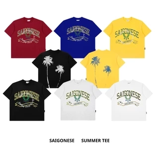 Áo Thun Boxy SAIGONESE Chất Cotton Hình In Coconut Summer Form Rộng Unisex Nam Nữ