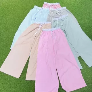 Quần Dài Kẻ Sọc SAIGONESE Quần Lưng Chun Ống Rộng Form Ống Suông Vải Kate Unisex