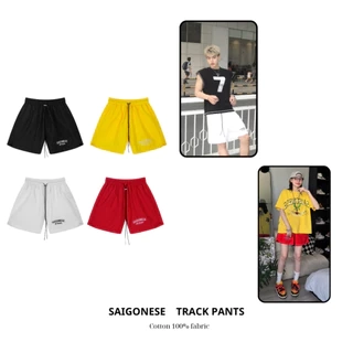 Quần Short Dù SAIGONESE Quần Đùi Lưng Thun Dây Dài Có Lót Lưới Form Trên Gối Unisex Nam Nữ