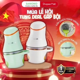 Máy xay Samono SW-099S trắng/xanh xay thịt/rau củ/sinh tố/tỏi ớt đa năng/thức ăn dặm cho bé và gia đình