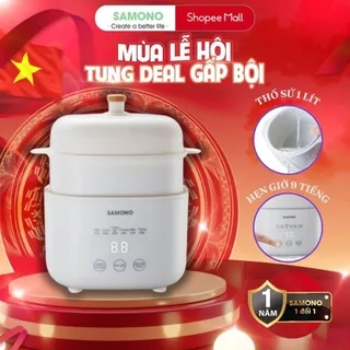 Nồi nấu chậm đa năng SAMONO SW-SC10 dung tích 1L phiên bản tiếng Việt - Hàng chính hãng BH 1 năm