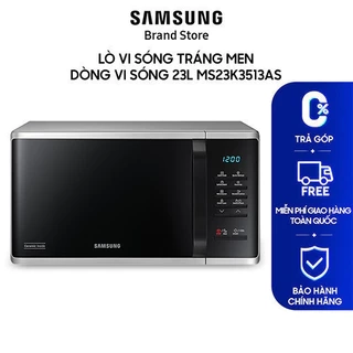 Lò vi sóng tráng men Samsung Chế độ Rã đông nhanh Dung tích 23 L Màu Bạc MG23K3515AS