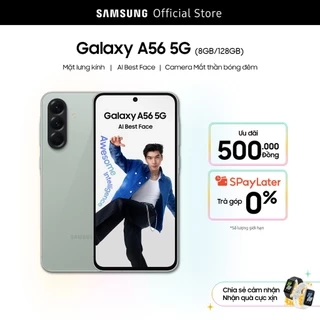 Điện thoại Samsung Galaxy A56 5G (8/128GB), Màn Hình FHD 6.7”, Mặt lưng kính, AI-Best Face