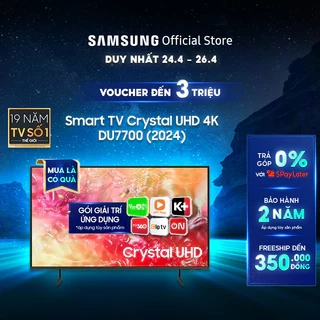 - Smart Tivi Samsung UHD DU7700KXXV - Miễn phí lắp đặt