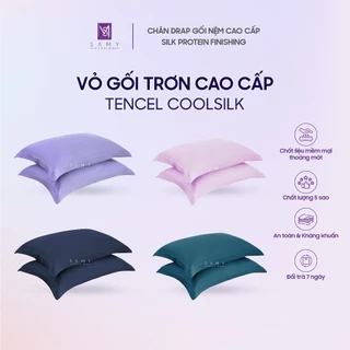 Vỏ Gối Nằm Trơn SAMY BEDDING Chất Liệu Tencel Coolsilk Cao Cấp Đa Dạng Màu Sắc (Giá 1 cái)