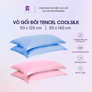 Vỏ Gối Đôi Trơn SAMY BEDDING Chất Liệu Tencel Coolsilk Cao Cấp Đa Dạng Màu Sắc