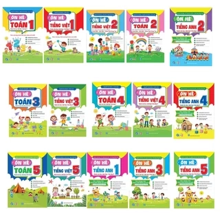 Sách - Trọn bộ ôn hè Toán, Tiếng Việt, Tiếng Anh lớp 1,2,3,4,5 (3 cuốn)- Qbooks