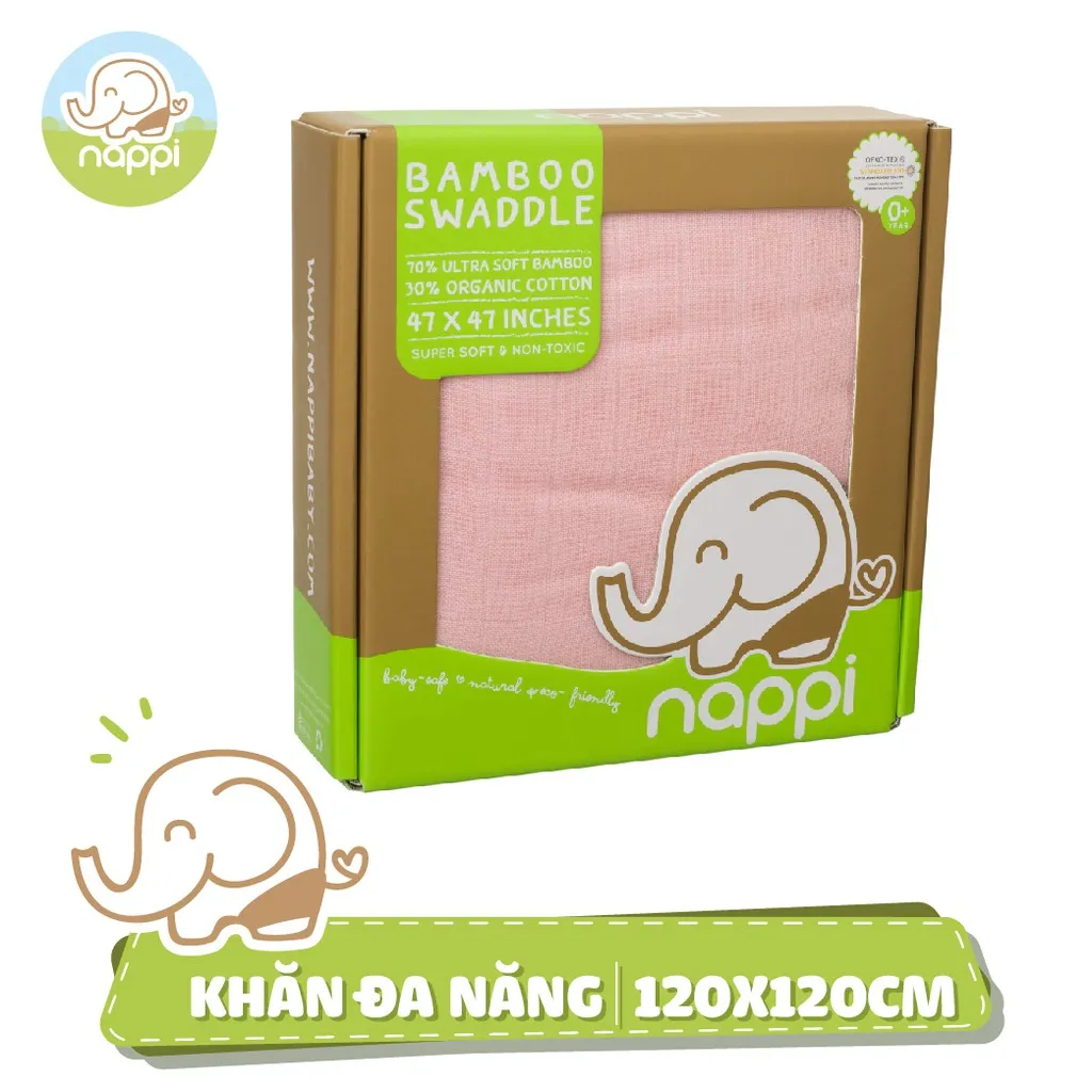 Ảnh 02 Hộp khăn sợi tre đa năng Nappi 120x120cm 2