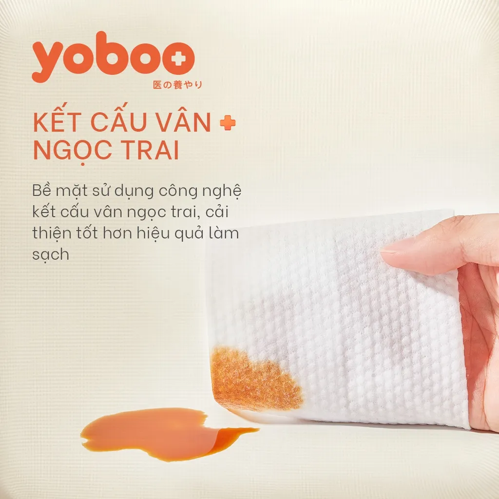 Ảnh 1 GÓI Khăn giấy ướt Yoboo YB-078 gói 10 tờ dịu nhẹ, không cồn và hương liệu, an toàn khi sử dụng cho bé-Hàng chính hãng 4