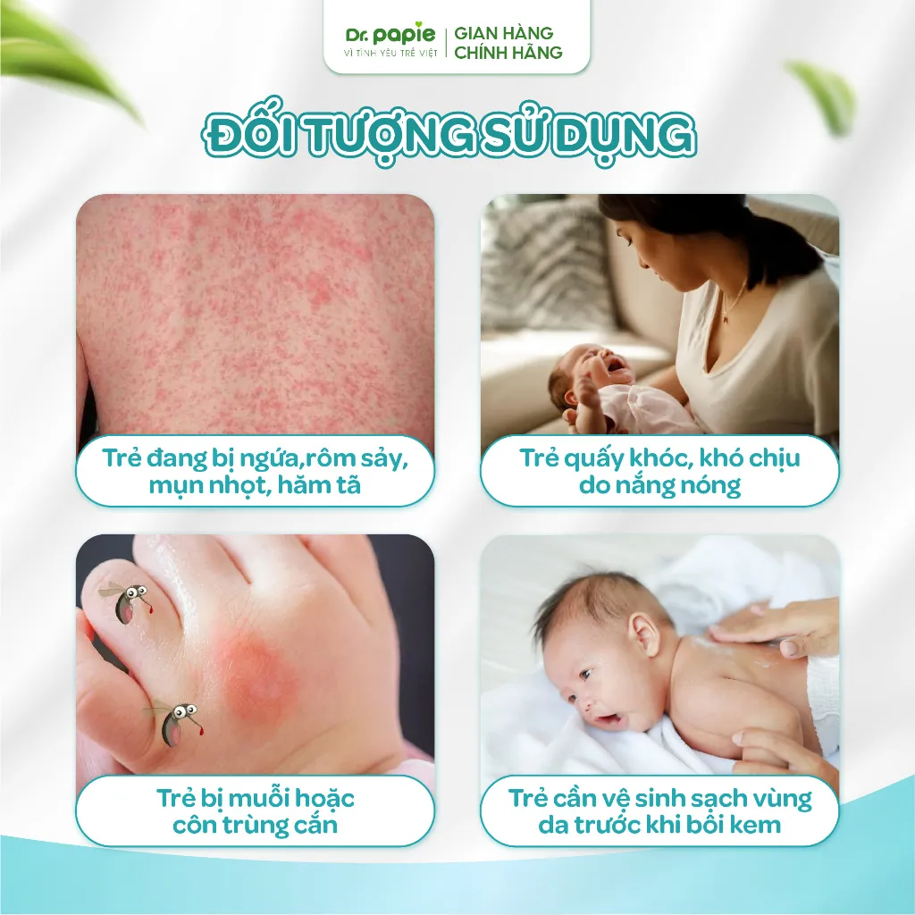 Ảnh 1 Gói Khăn Lau Hạ Sốt Tẩm Ướt Thảo Dược Dr.Papie Làm Mát Dịu Da, Vết Côn Trùng Đốt, Giảm Rôm Sảy, Mẩn Ngứa Cho Bé 4