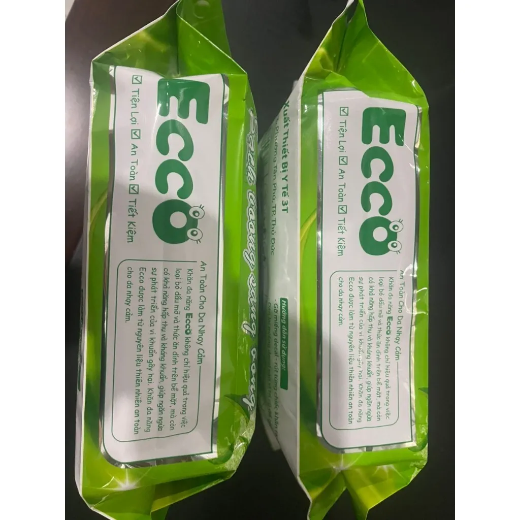 Ảnh 1 Gói Khăn Ướt Lau Bếp Đa Năng Gói 800Gr ECCO Dùng 1 Lần 2