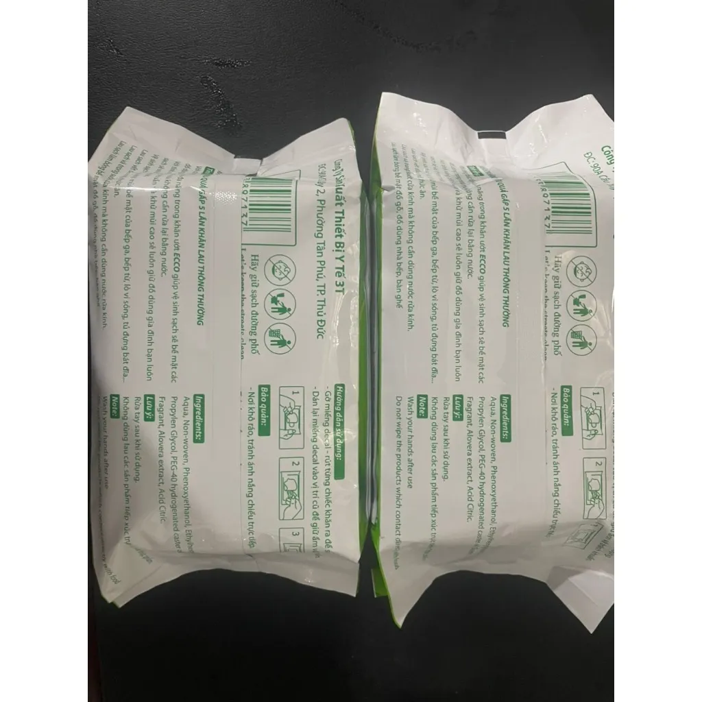 Ảnh 1 Gói Khăn Ướt Lau Bếp Đa Năng Gói 800Gr ECCO Dùng 1 Lần 3