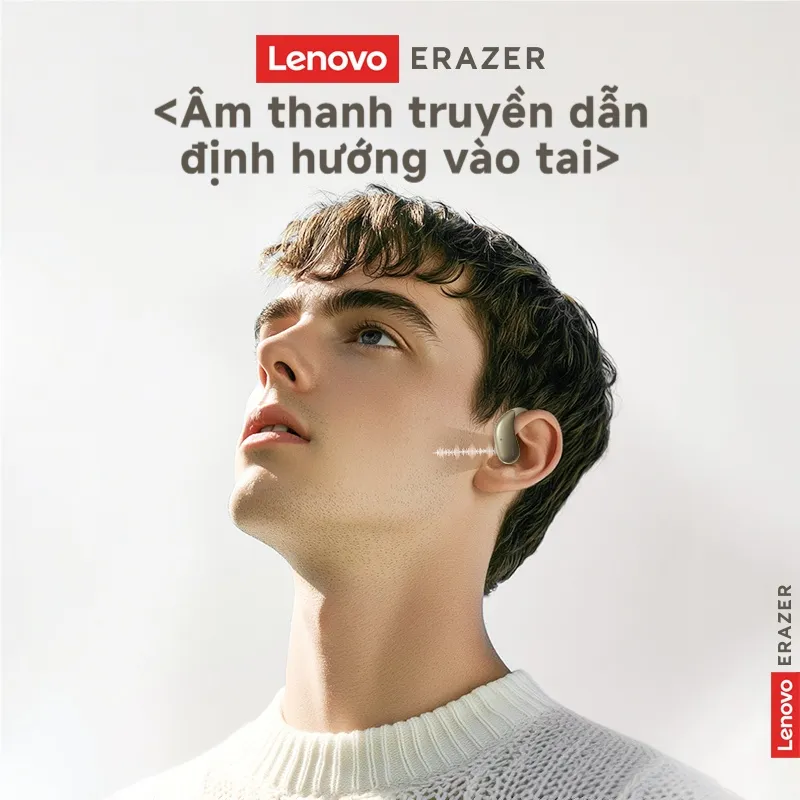 Ảnh 100% Ori Lenovo ERAZER X12 Tai nghe mở Tai nghe Bluetooth 5.4 Tai nghe không dây OWS Giảm tiếng ồn Dẫn truyền xương Tai nghe thể thao Tai nghe Panggilan HD Tuổi thọ pin dài 2