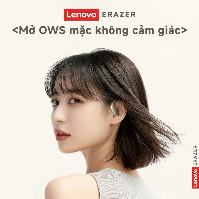 Ảnh 100% Ori Lenovo ERAZER X12 Tai nghe mở Tai nghe Bluetooth 5.4 Tai nghe không dây OWS Giảm tiếng ồn Dẫn truyền xương Tai nghe thể thao Tai nghe Panggilan HD Tuổi thọ pin dài 3