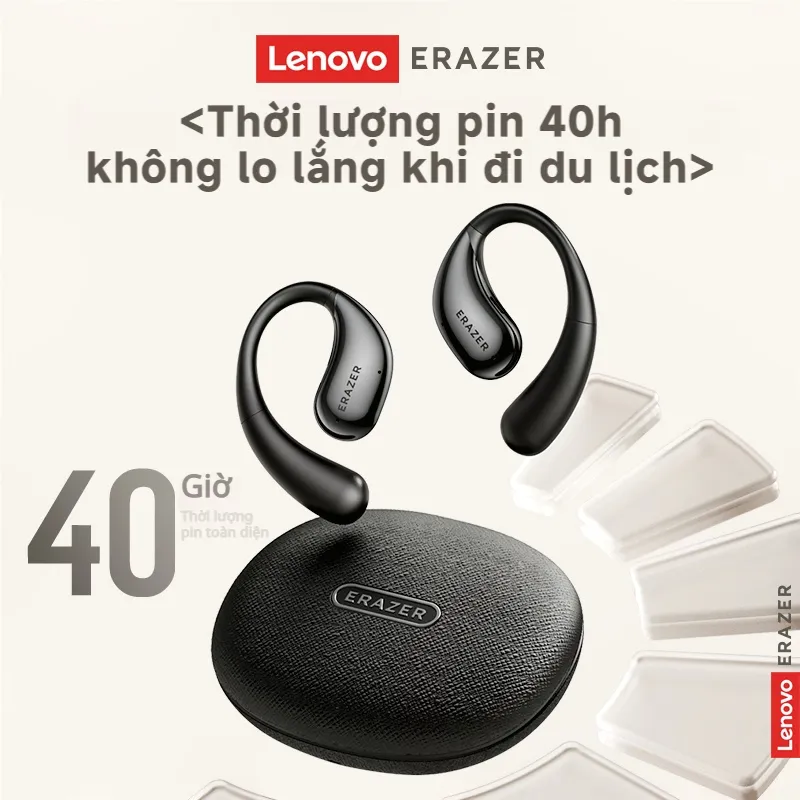 Ảnh 100% Ori Lenovo ERAZER X12 Tai nghe mở Tai nghe Bluetooth 5.4 Tai nghe không dây OWS Giảm tiếng ồn Dẫn truyền xương Tai nghe thể thao Tai nghe Panggilan HD Tuổi thọ pin dài 4