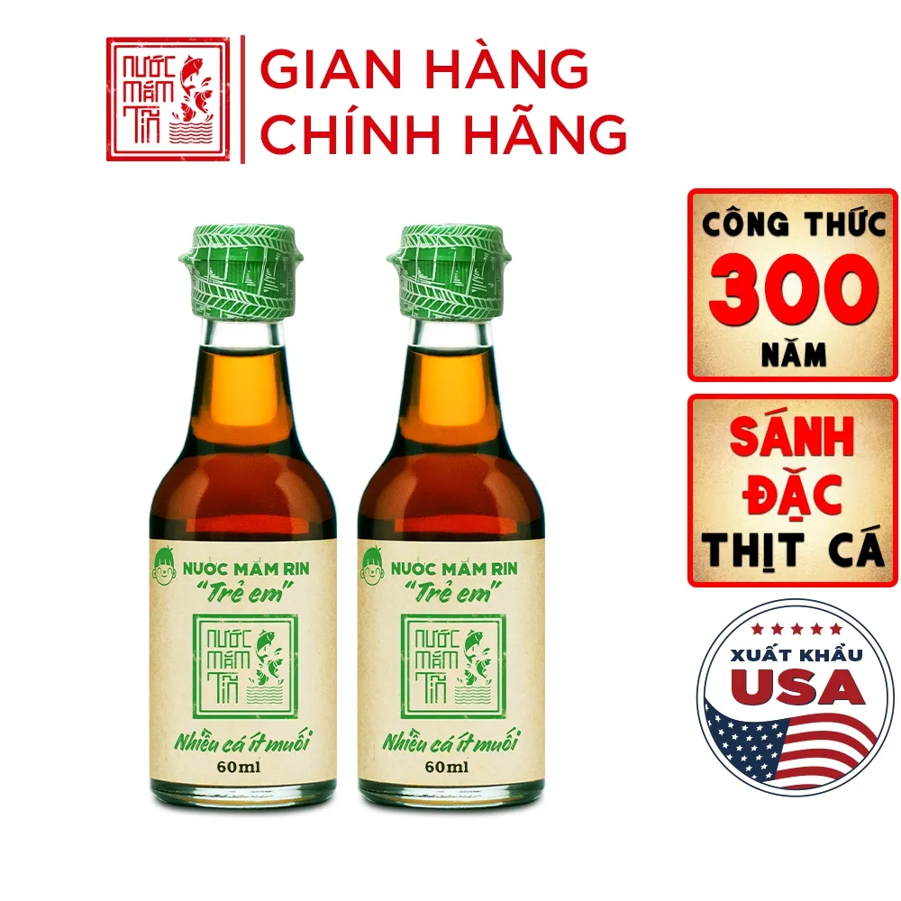 Ảnh 2 Chai Nước Mắm Tĩn Trẻ Em Cho Bé Ăn Dặm Độ Đạm 42N 60ml/chai 1