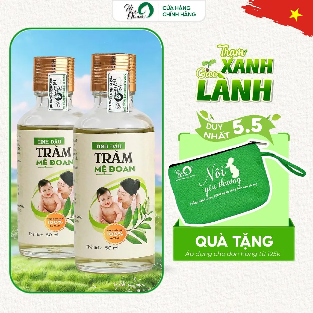 Ảnh 2 Chai tinh dầu tràm nguyên chất Mệ Đoan cho mẹ và bé 50ml - OCOP - FDA - ISO 9001:2015 1