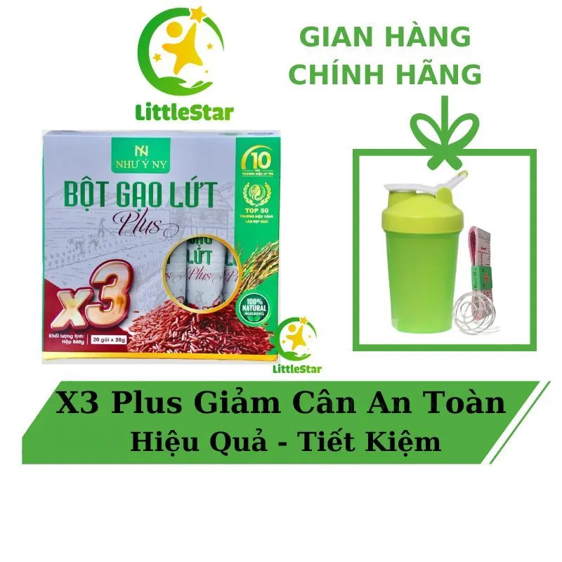 Ảnh 2 Hộp Bột Gạo Lứt X3 Plus - Bột Gạo Lứt Như ý Ny  Giảm Cân Cho Mẹ Sau Sinh - Giảm Cân Nhanh Tại Nhà 1
