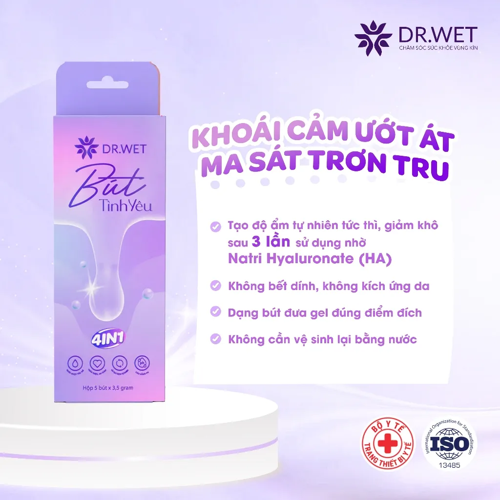 Ảnh 2 Hộp Bút Tình Yêu Dr.Wet Hỗ Trợ Tạo Độ Ẩm Tự Nhiên, Bôi Trơn, Giảm Khô Hạn Cho Phụ Nữ (Hộp 5 Bút) 4