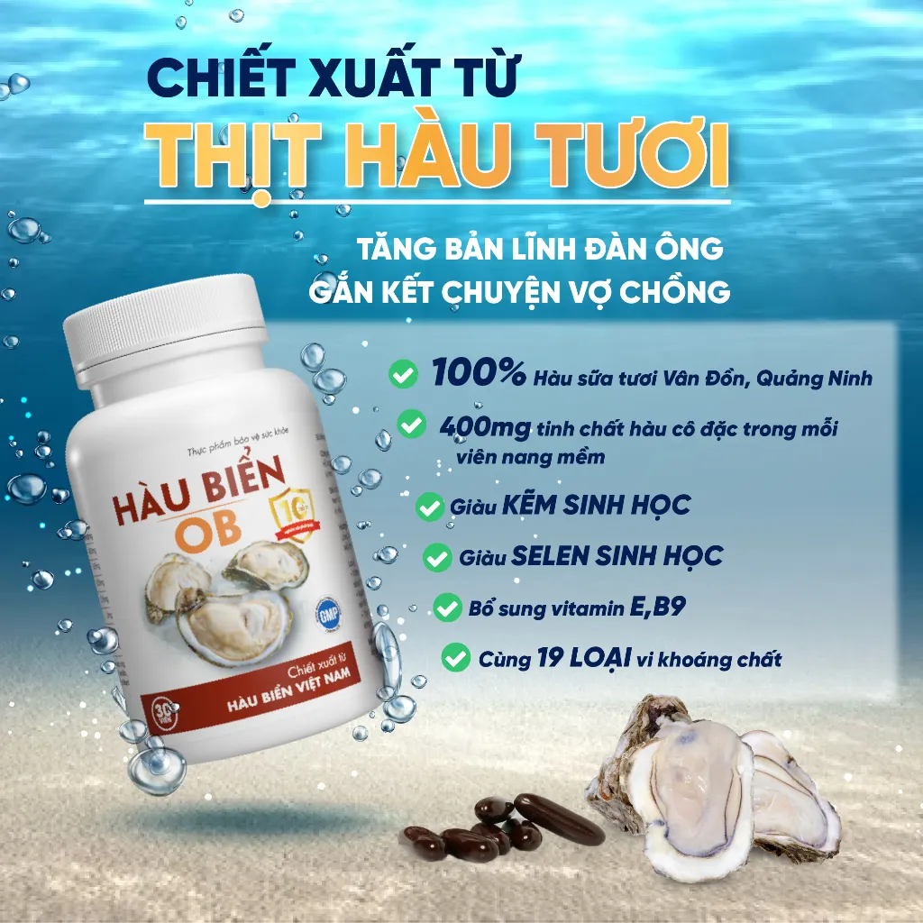 Ảnh 2 Hộp Tinh Chất Hàu Biển OB Tăng Cường Sinh Lý Nam, Tăng Chất Lượng Tinh Binh - Grow Green AZ 2