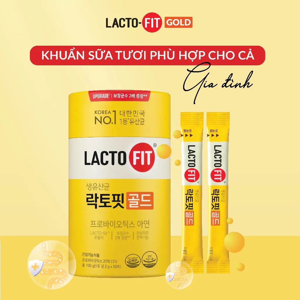 Ảnh 20 Gói Men Vi Sinh LACTO-FIT GOLD Bổ Sung Lợi Khuẩn Cải Thiện Đường Ruột Khỏe Mạnh (20 gói x 2g) 3