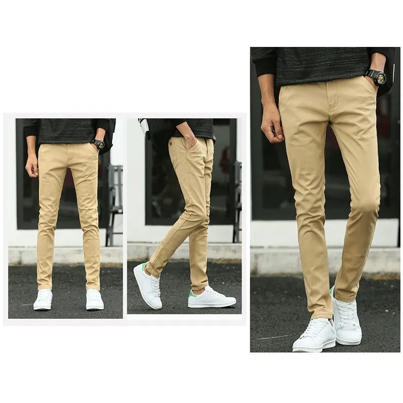 Ảnh 2020 Nam Slim Fit Seluar Slack Co Giãn Cotton Quần Thông Thường Chinos Cotton Co Giãn Quần Dài 1