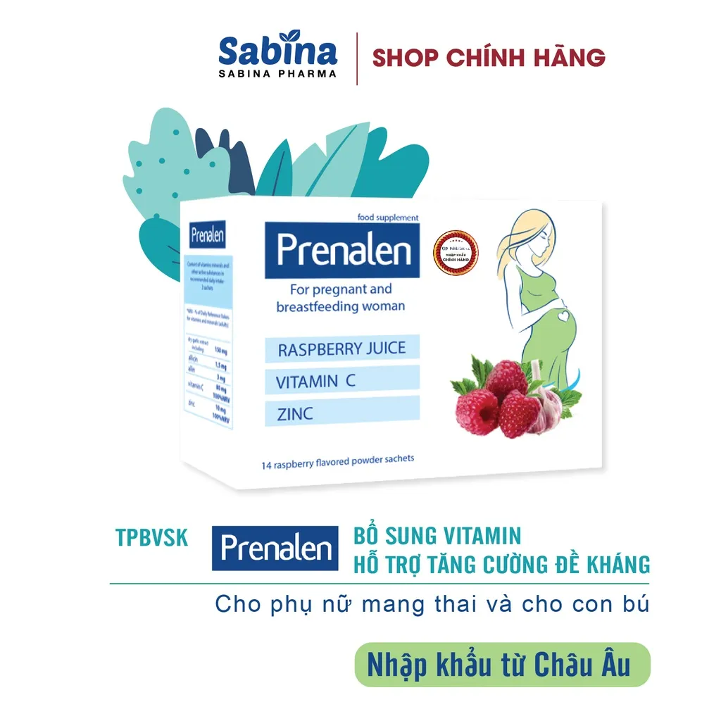 Ảnh 2H PRENALEN [Chính Hãng] 24g. Thực phẩm bảo vệ sức khoẻ hỗ trợ tăng đề kháng cho bà bầu, Nhập khẩu Châu Âu. 3