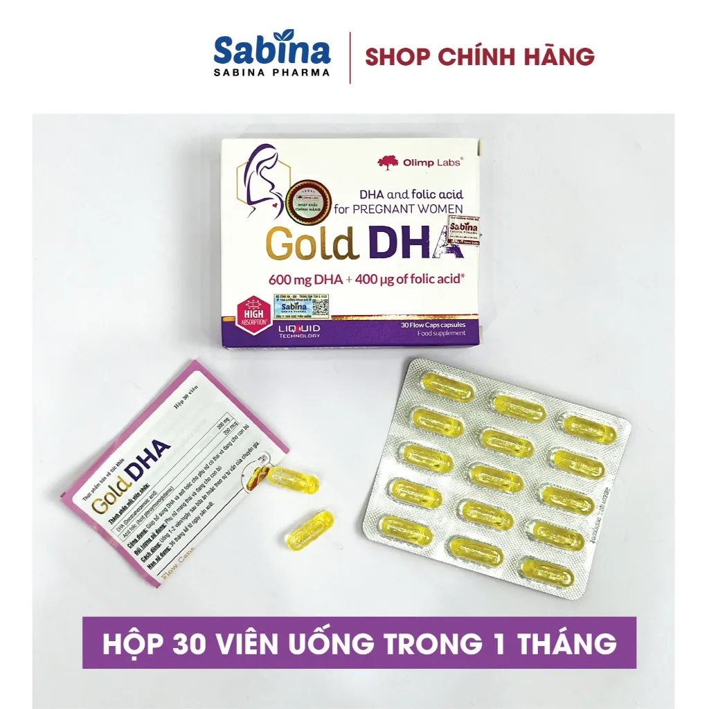 Ảnh 3 hộp Gold DHA - Thực phẩm bảo vệ sức khỏe giúp bổ sung DHA cho bà bầu và cho con bú 25,35g (Olimp Labs) 4