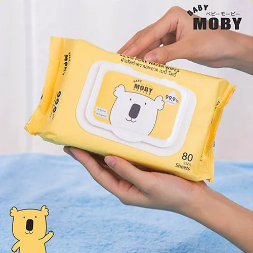 Ảnh 5 Gói Khăn Ướt Tinh Khiết 99.9% Baby Moby 80 tờ 2