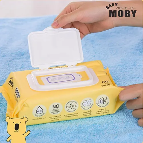 Ảnh 5 Gói Khăn Ướt Tinh Khiết 99.9% Baby Moby 80 tờ 3