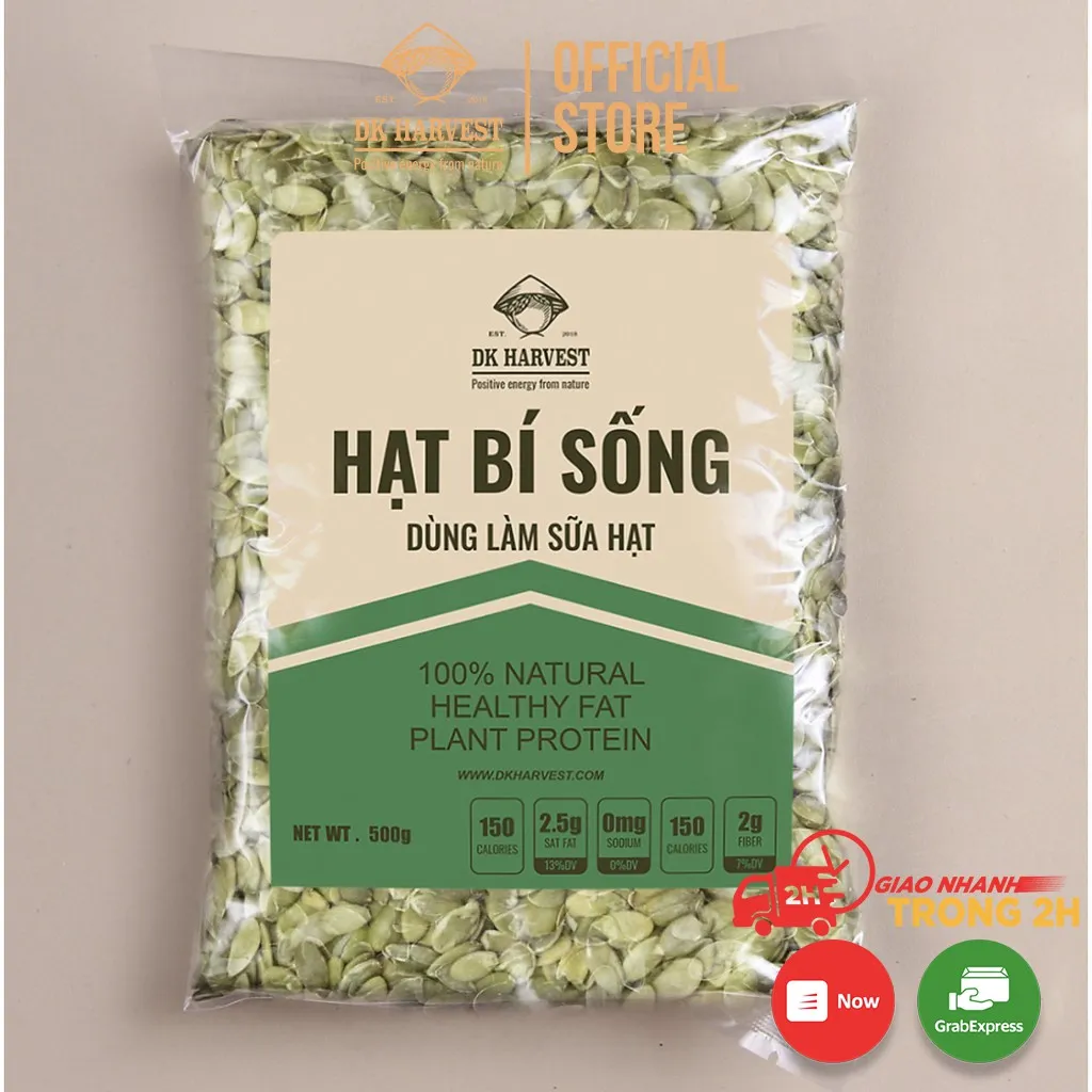 Ảnh 500g Hạt Bí Sống DK Harvest, Nguồn Hàng Chất Lượng Cao - Thực Phẩm Giàu Kẽm 2