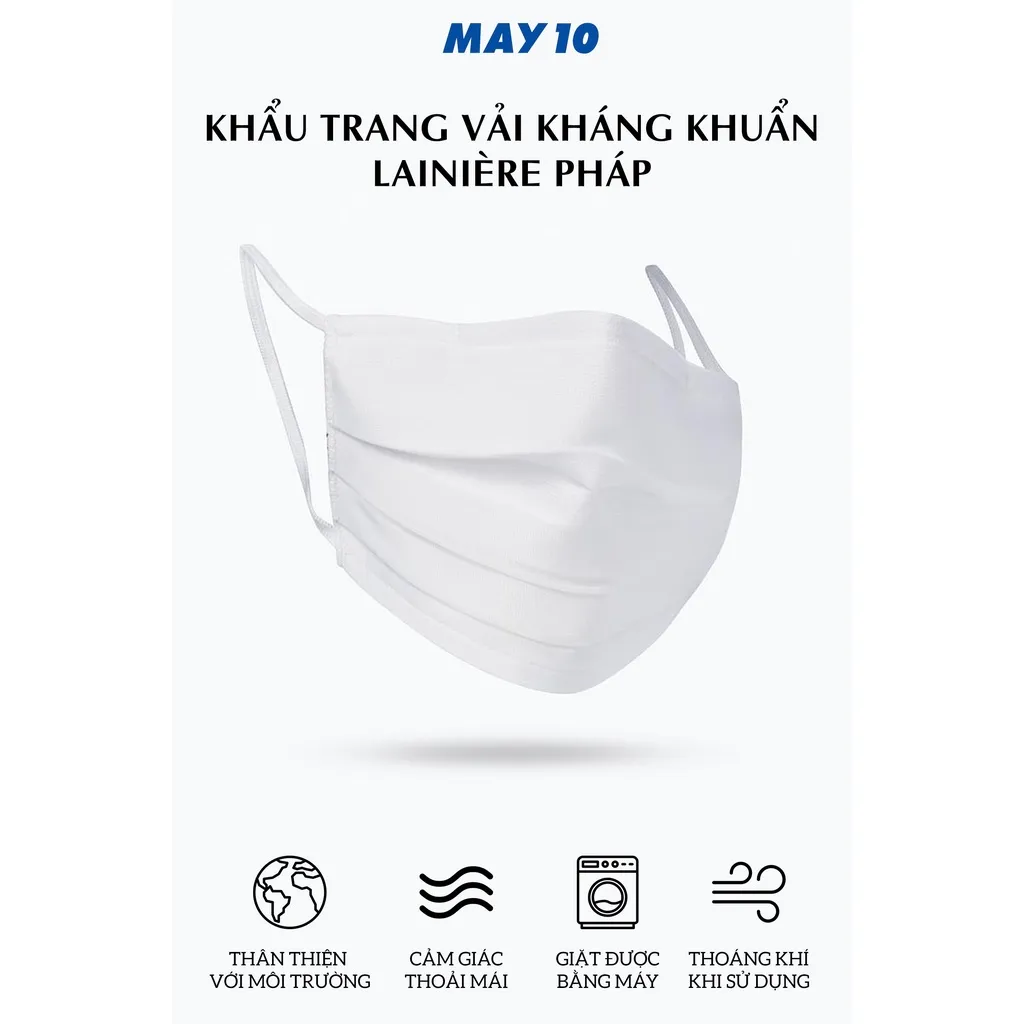 Ảnh 6 chiếc khẩu trang vải May 10 - LAINIÈRE (form to) 1