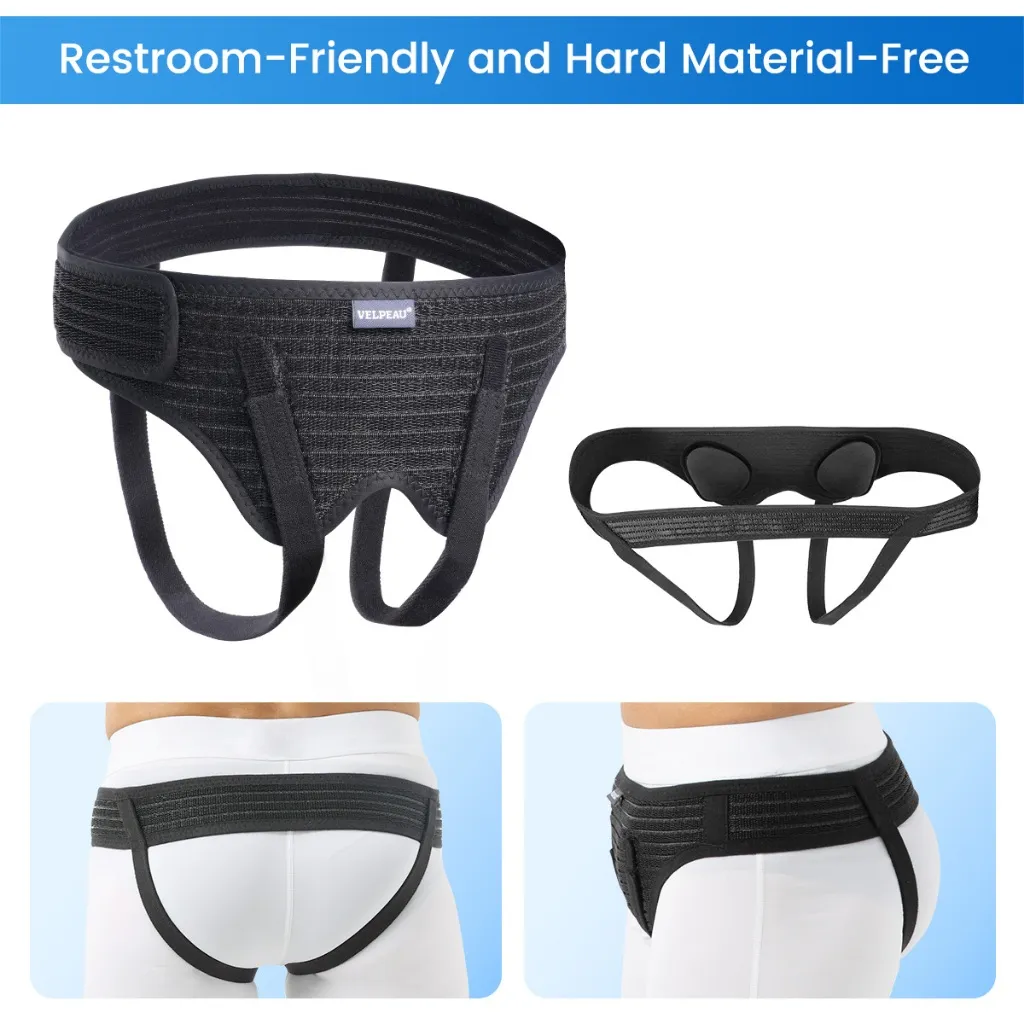Ảnh Đai đeo phục hồi VELPEAU cải thiện tình trạng thoát vị hỗ trợ thể thao có 2 miếng đệm nén tháo rời được chuyên dụng 3