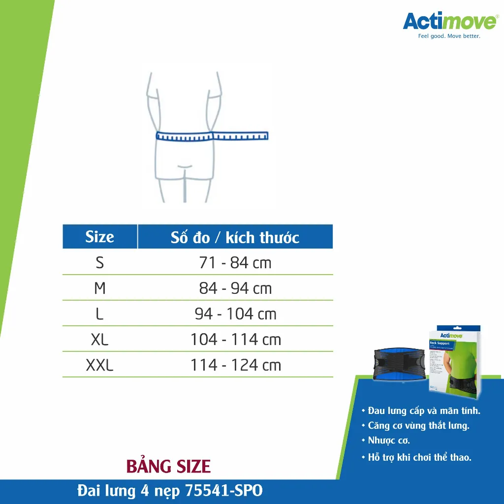 Ảnh Đai lưng 4 nẹp 75541-SPO Actimove Back Support 1