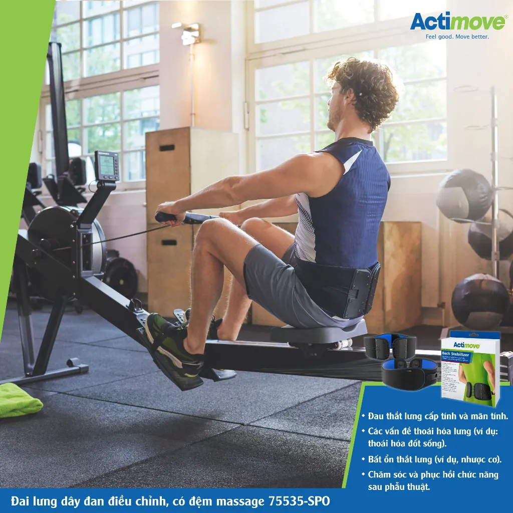 Ảnh Đai lưng dây đan điều chỉnh, có đệm massage 75535-SPO Actimove Back Stabillizer 2