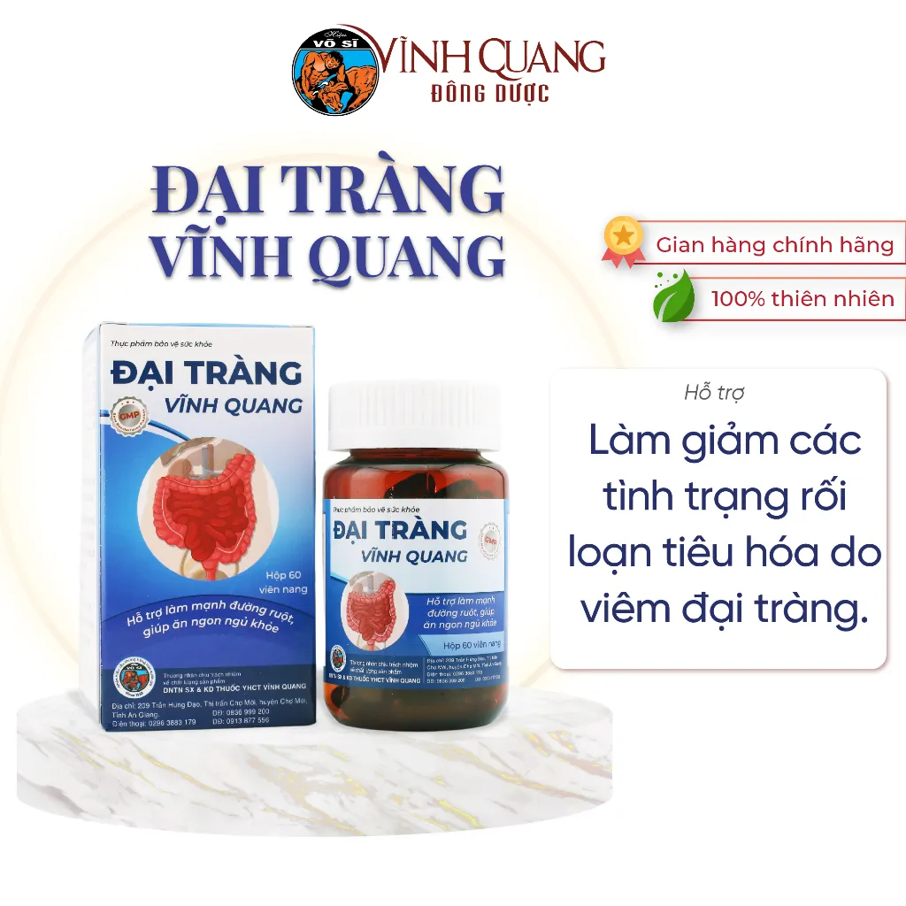 Ảnh Đại Tràng VĨNH QUANG Hỗ trợ làm mạnh đường ruột, giảm tình trạng rối loạn tiêu hóa - Hộp 60 viên 1