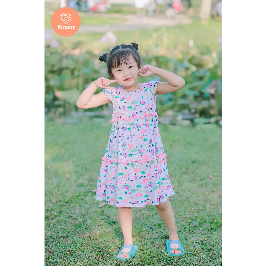 Ảnh Đầm Babydoll Bé Gái Tamiuy Chất Thun Cotton Mềm Mại Dành Cho Bé (1-10T) 1