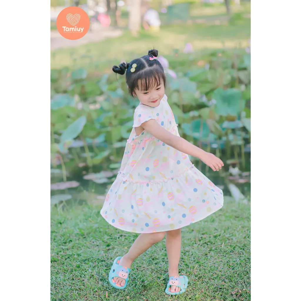 Ảnh Đầm Babydoll Bé Gái Tamiuy Chất Thun Cotton Mềm Mại Dành Cho Bé (1-10T) 4